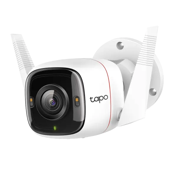 TP‑Link Tapo C320WS — Caméra de surveillance Wi‑Fi extérieure — 2K QHD — Vision nocturne couleur Starlight — IP66 — Détection IA personnes/véhicules